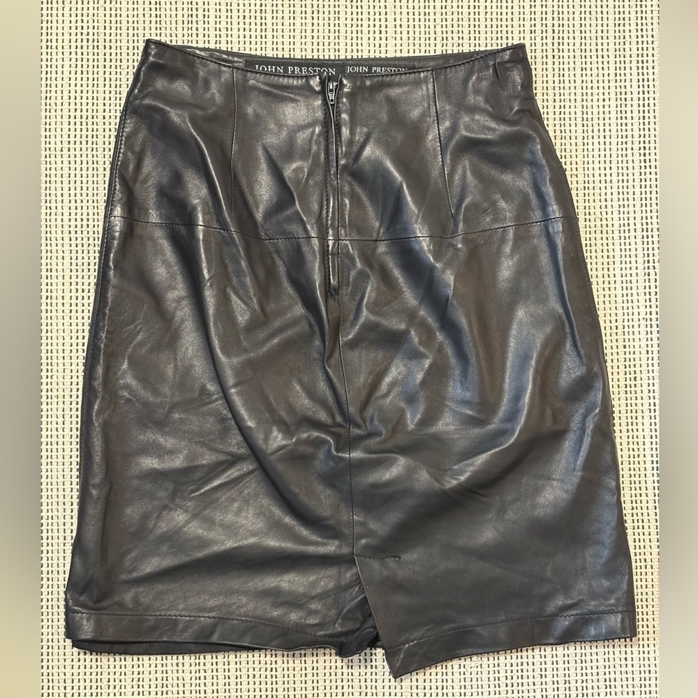 Faux leather skirt